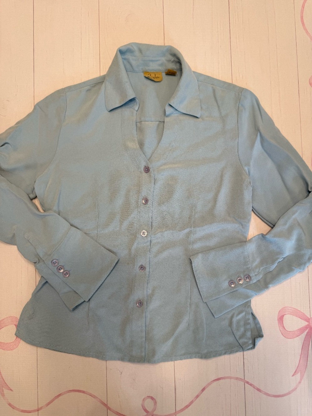 Caslon 100% Silk button down shirt size XS